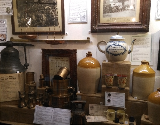 Holsworthy Museum Main Cabinet